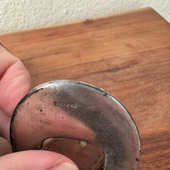 Vintage Leegin Western Leather Beaded Belt with Silver Buckle Size 28 - Picture 6 of 7